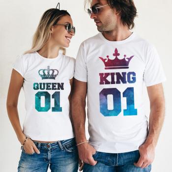 Set Tricouri - King & Queen cu textura