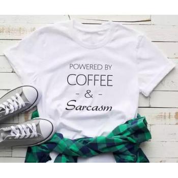 Tricou - Powered by Coffee & Sarcasm